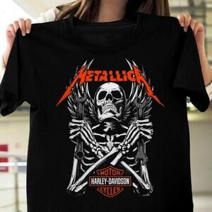 Skeleton Wing Metallica Motor Harleydavidson Cool Style Motorbike Tee
